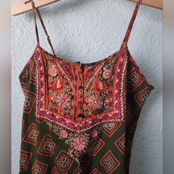 RITU KUMAR ABEL dress embroidery sleeveless strappy bohemian coastal dress - Picture 4 of 10